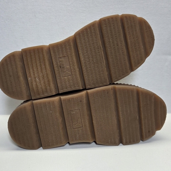 PUMA Rihanna X Fenty Yellow Pink Creeper Shoes Suede Platform 8.5 - Picture 13 of 16